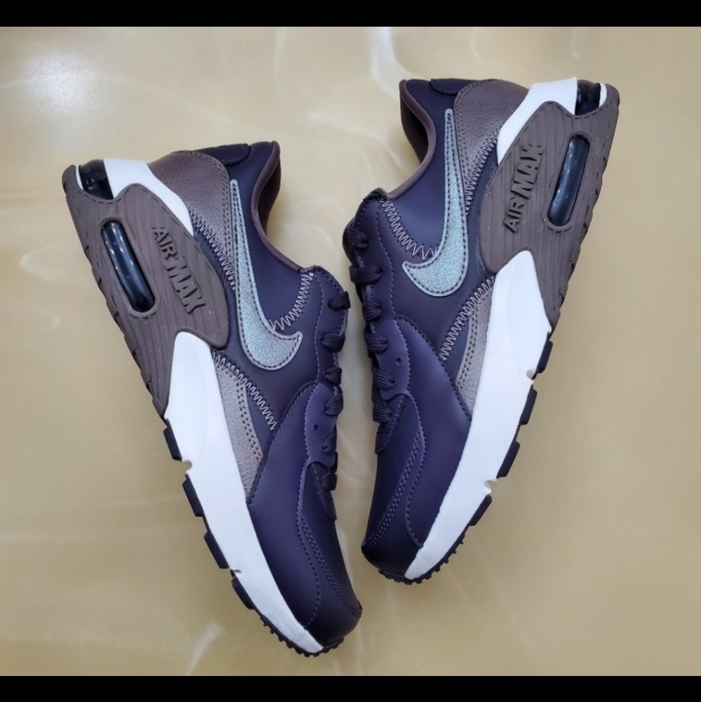 Purple Nike Air Max with velvet tongue